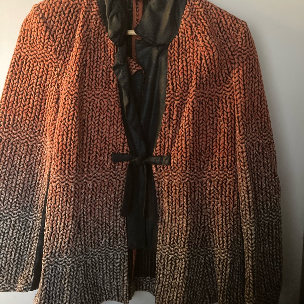 Save The Queen Black and Orange Cardigan